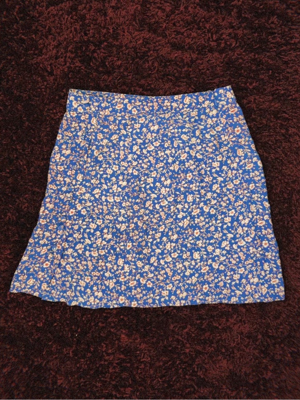 Madewell Blue Floral Mini Skirt